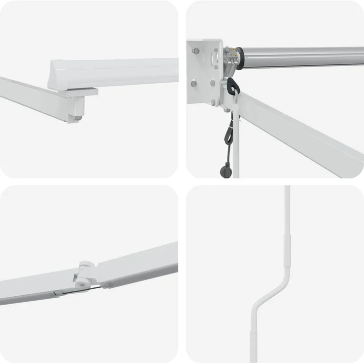 vidaXL Electric Awning Frame with LED and Wind Sensor 2.5 x 2 m Weiß 42024209 – Bild 8