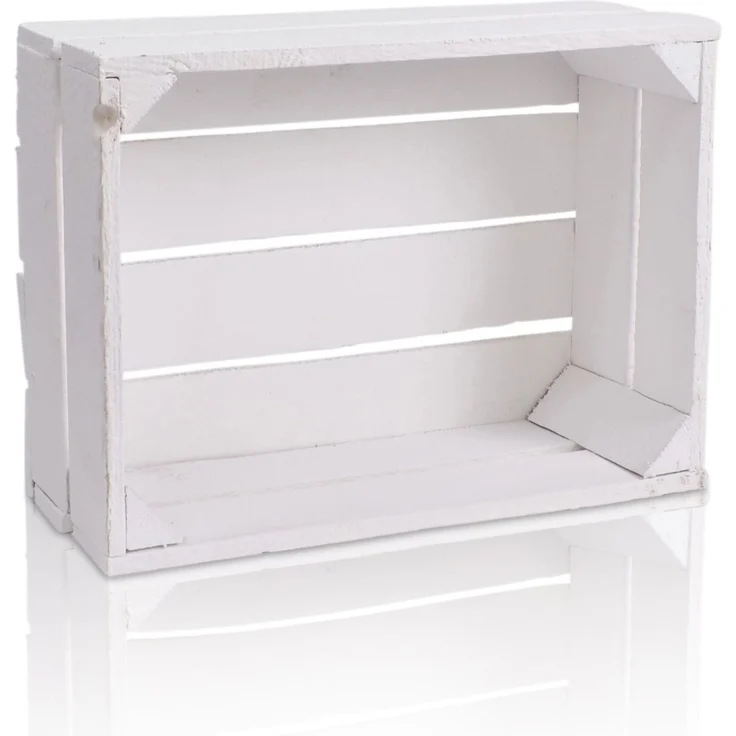 CHICCIE Holzkiste Regale Weiß 38x28x15cm - Kiste Aufbewahrungsbox (3 St) – Bild 3