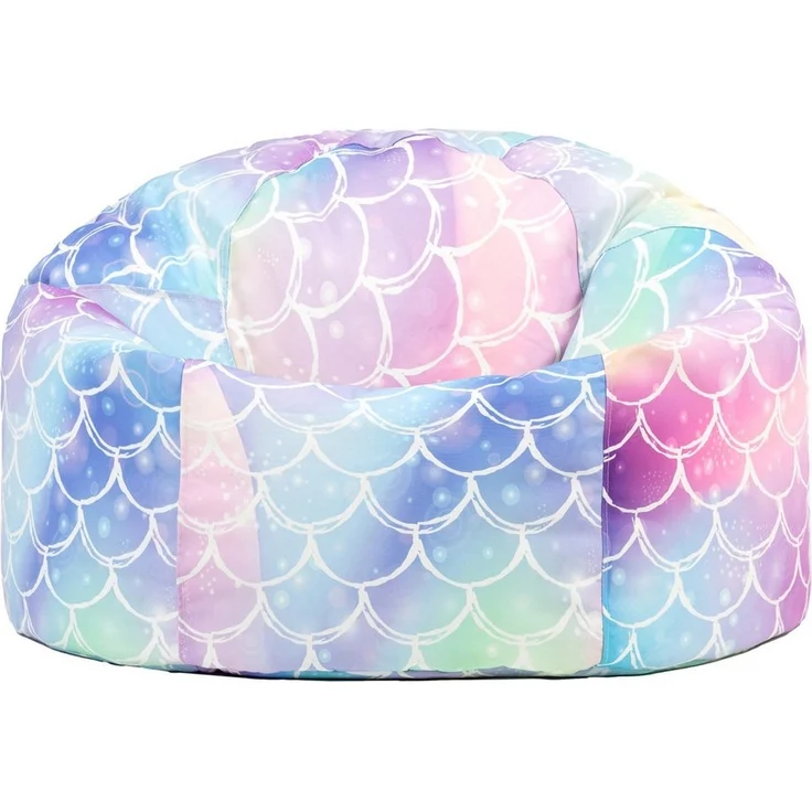 Icon Meerjungfrau Sitzsack Kinder, Webstoff, Sitzsack mit Füllung, Bequemer Kinder Sessel, Kuschelsessel, Lese Sessel, Schlafzimmer, Kinderzimmer, Wohnzimmer – Bild 3