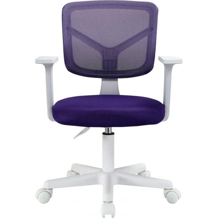 SVITA Schreibtischstuhl JOY, Kinderstuhl, höhenverstellbar, 5 Rollen, Armlehnen, Lila – Bild 2