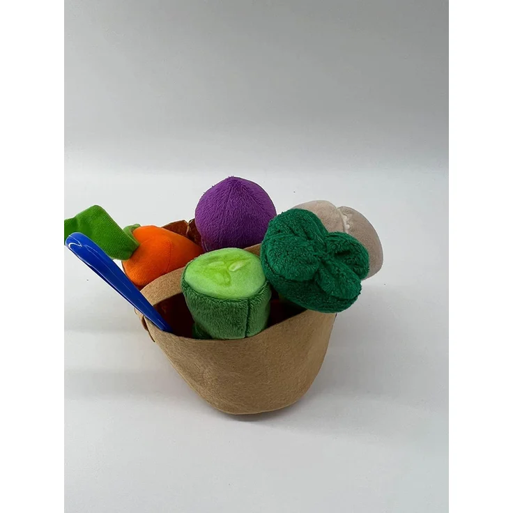 Obstkörbchen Gemüsekorb Einkaufskorb Plüsch Kuschel Zubehör für Kinderküchen und Kaufmannsladen, ab 18 Monaten – Bild 8