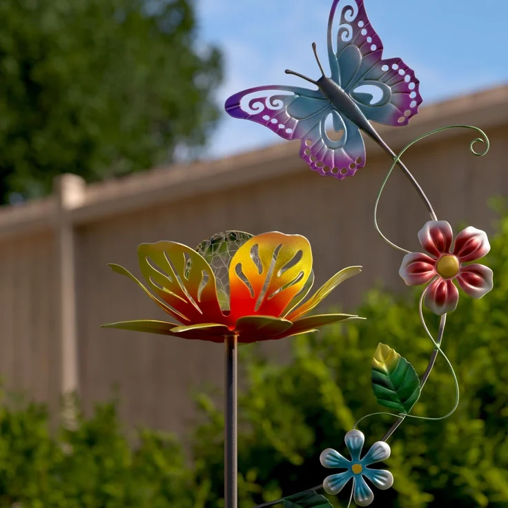 Ambia Garden 'BASIC' Solarleuchte, Glas multicolour, 21.5 x 82 x 15.2 cm, mit Schalter – Bild 3