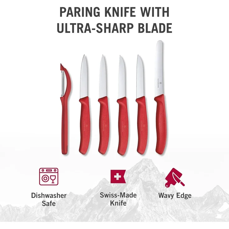Victorinox Swiss Classic Gemüsemesser-Set 6-teilig rot – Bild 6