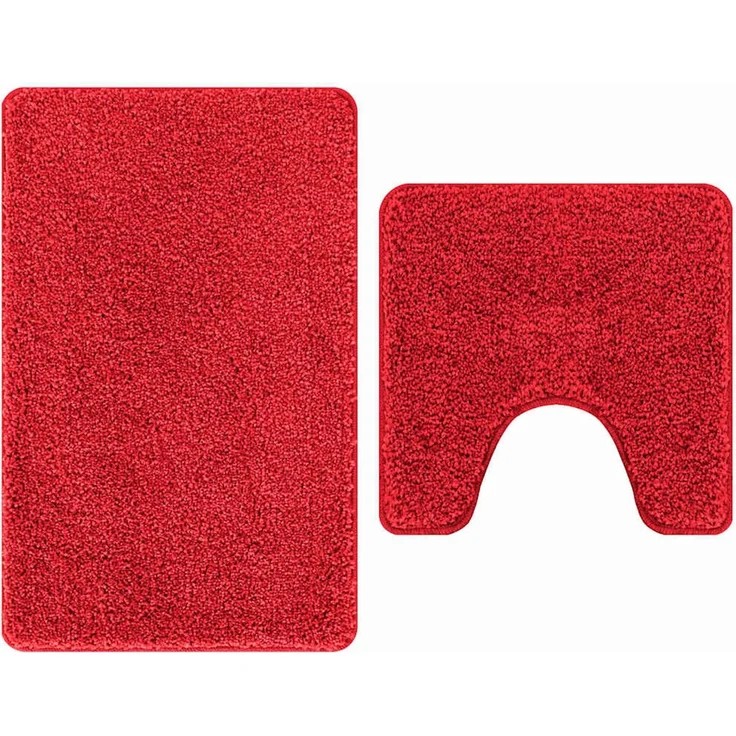 vidaXL Anti-Rutsch Badematten-Set 2 Stk. Rot 50 x 50 cm PP 4019858 – Bild 2