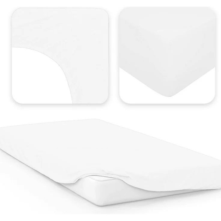 Jacobson Spannbettlaken PREMIUM für hohe Matratzen, Boxspringbett & Überlänge - 200 g/m², Stoffgewicht - straffer Sitz für maximalen Halt – Bild 3