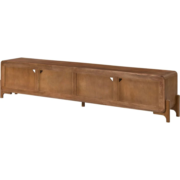 TV-Board Mango/Seegras 240 x 40 x 50 hellbraun lackiert MIZUMI #107 – Bild 8