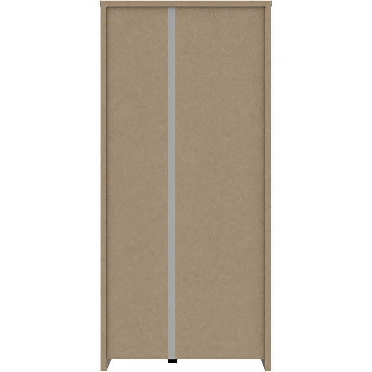 Forte EUFEMIUS Kleiderschrank 90 95, moderner Schrank mit dekorativer Fräsung, Holzwerkstoff, Dunkelbraun|Schwarz Eiche Holzdekor, 91,5 cm breit x 198,3 cm hoch x 52,7 cm tief – Bild 3
