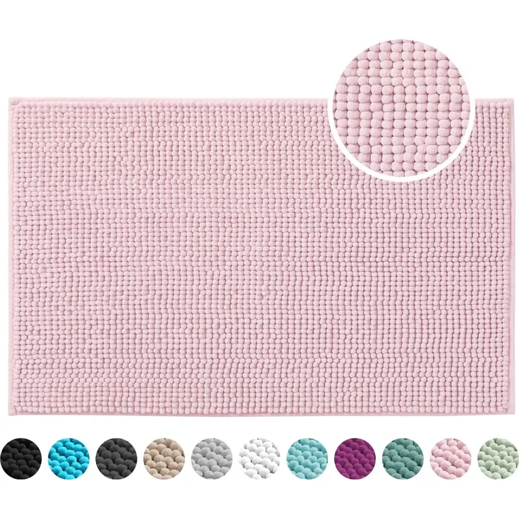 OTTO home Badematte Vanessa Chenille, Standard & Premium, 15mm oder 20mm, auch als 2er Set, rutschhemmend beschichtet, schnell trocknend, strapazierfähig, fußbodenheizungsgeeignet, Polyester, rechteckig, Uni Farben, besonders weich, flauschig, Badvorleger