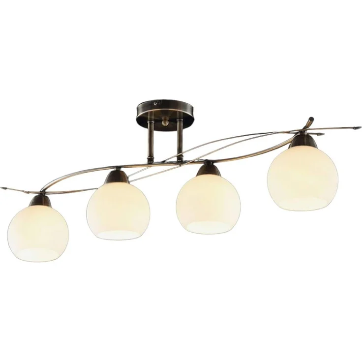 Lindby Deckenleuchten Leanda, Glas Bronze IP20, 4 x 40 W – Bild 1