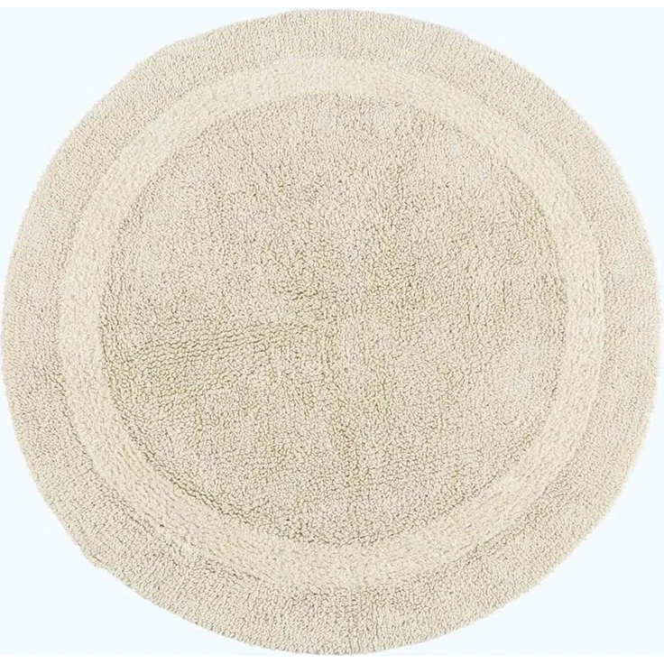 Homescapes Badematte Runde Battematte creme 80 cm aus 100% Baumwolle, Höhe 20 mm, Baumwolle, rund, Φ 80 cm – Bild 2