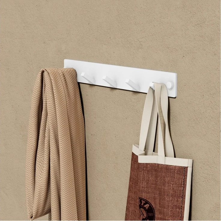 doporro Wandgarderobe Garderobenhaken Edelstahl, Kleiderhaken Wand mit 5 Haken Stalo-05, Hochwertiger Edelstahl – Bild 1