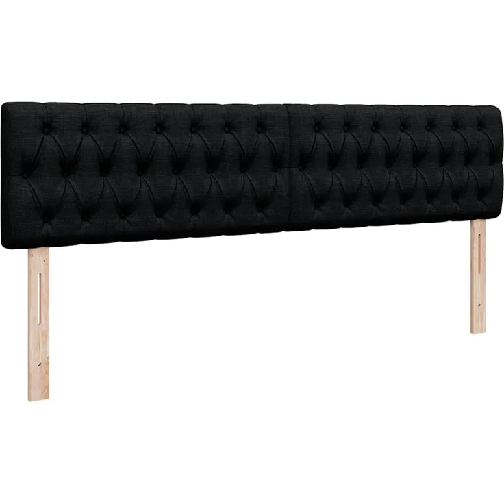 vidaXL Ottoman-Bett mit Matratzen & LEDs Schwarz 200x200 cm Stoff 3312418 – Bild 9