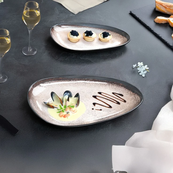 Moritz & Moritz VIDA Servierteller 2 tlg. beige – Bild 8