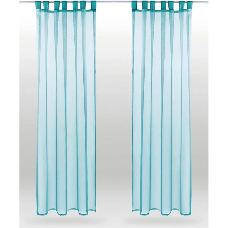 Bestlivings Vorhang (2 St), Schlaufen, transparent, Voile, Gardinenset "Transparent", 2 Schlaufenschals – Bild 2
