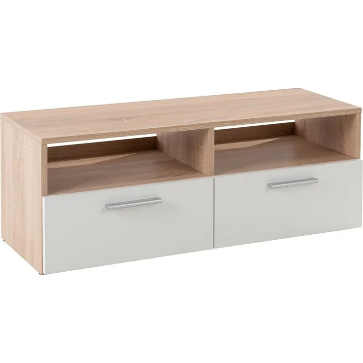 RANA TV-Lowboard in Eiche Sonoma Optik - schlichtes TV-Board mit viel Stauraum für Ihr Wohnzimmer - 95 x 36 x 35 cm (B/H/T)
