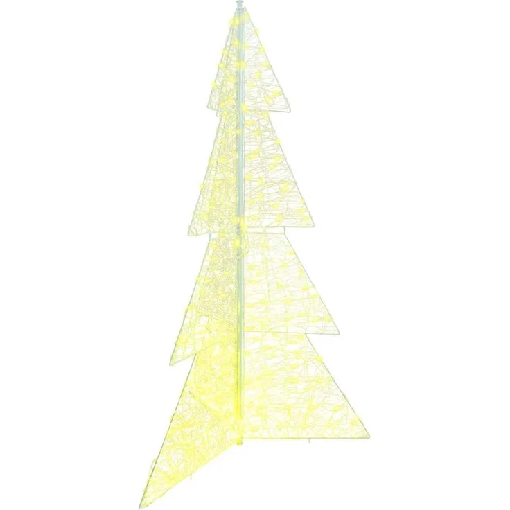 vidaXL Weihnachtsbaum Warmes Weiß 180 cm Acryl 240 LEDs 42019210 – Bild 2