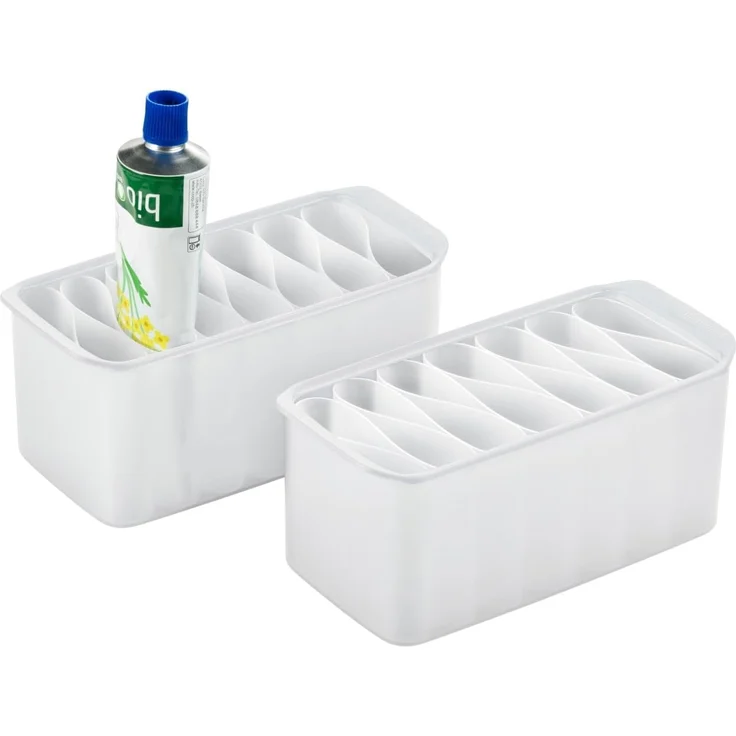 Betty Bossi Küchenorganizer-Set Tuben Aufbewahrungsbox Kühlschrank Organizer Kosmetik weiß, die clevere Ordnungshilfe, Küche, Bad und mehr – Bild 1
