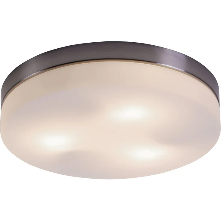 Deckenleuchte, Glas opal, nickel-matt, D 30 cm – Bild 7