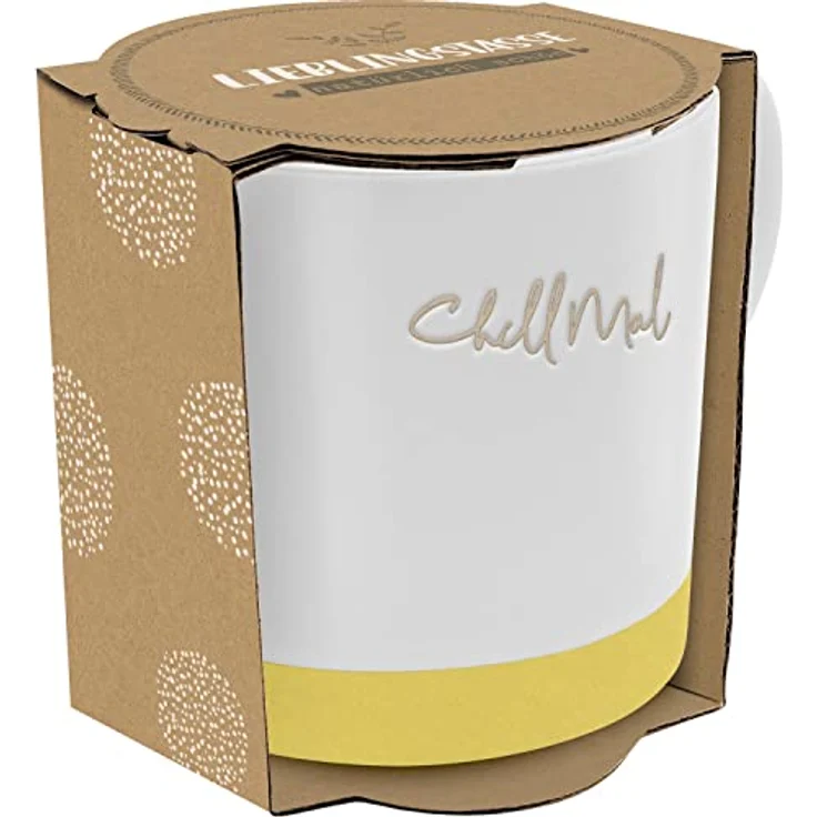 GRUSS & CO Tasse mit Gravur "Chill mal" | Steinzeug, 40 cl, mehrfarbig | Geschenk Freunde | 48433 – Bild 4