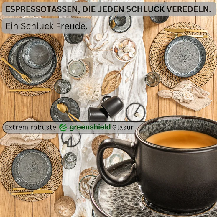 SÄNGER Espressotassen Set Sydney 12 teilig für 6 Personen – Bild 3