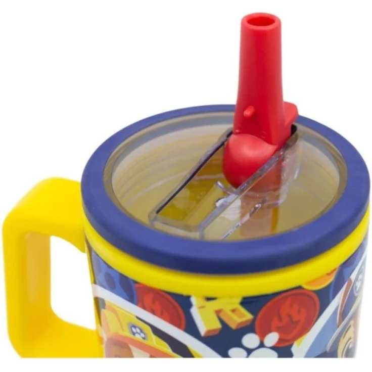 Paw Patrol Thermobecher 640 ml Edelstahl doppelwandiger Trinkbecher mit Trinkhalm – Bild 4