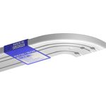 Bestlivings Gardinenschiene ( Weiß ) 450cm (1x90/3x120 cm) 3-läufig + 2er Set Rundbogen