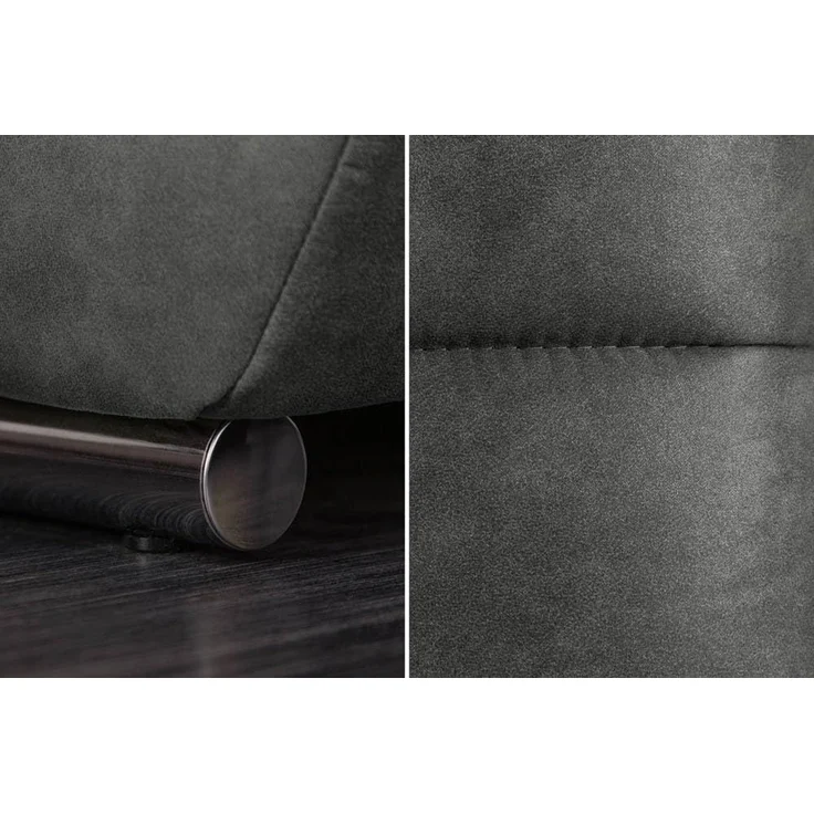 riess-ambiente Fußhocker ELEGANCIA 110cm grau (Einzelartikel, 1 St), Microfaser · mit Ziersteppung · für Sofas · Modern Design – Bild 8