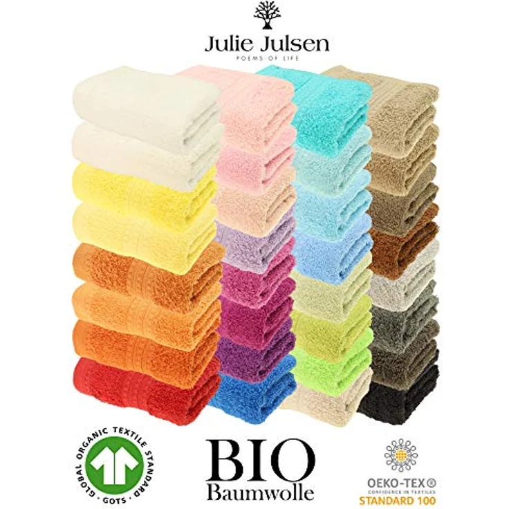 Julie Julsen Handtücher 6-Handtücher-Orange, Bio-Baumwolle (6-St) – Bild 7