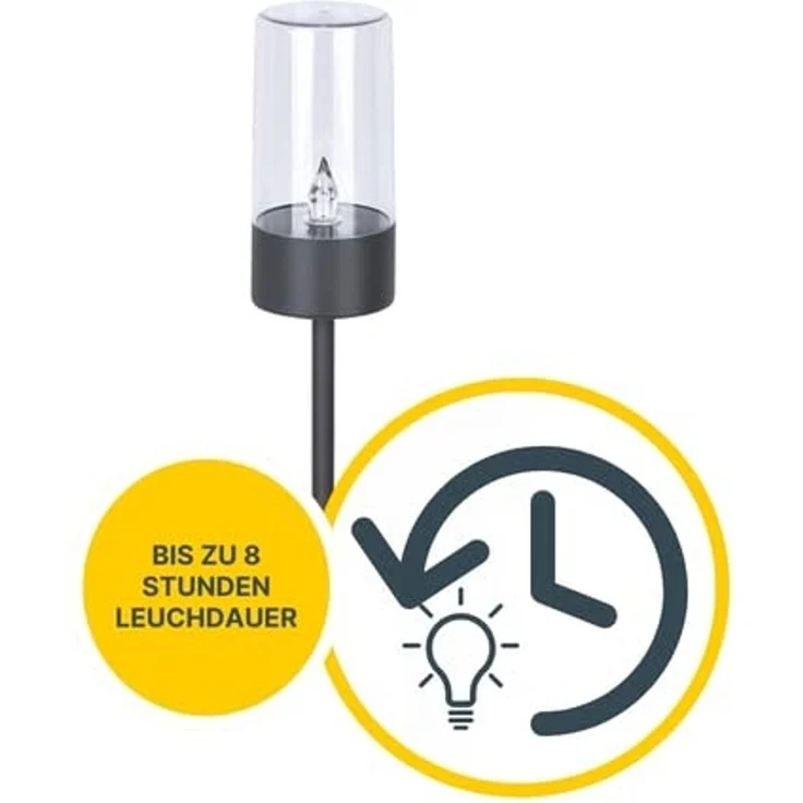 MeLiTec LED Solarleuchte Edelstahl Solarfackel, SO37-1, LED fest integriert, warmweiß, 3er Set – Bild 6