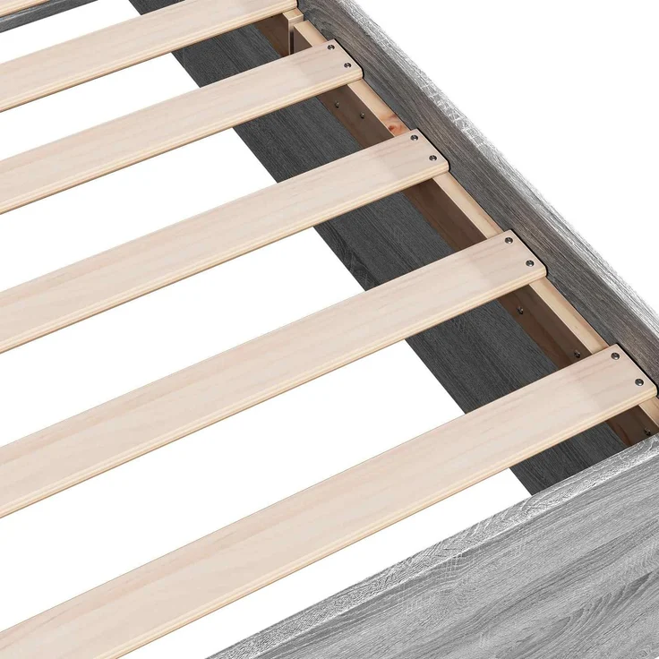 vidaXL Bodenbettgestell Grau Sonoma 80 x 200 cm Holzwerkstoff 3429545 – Bild 6