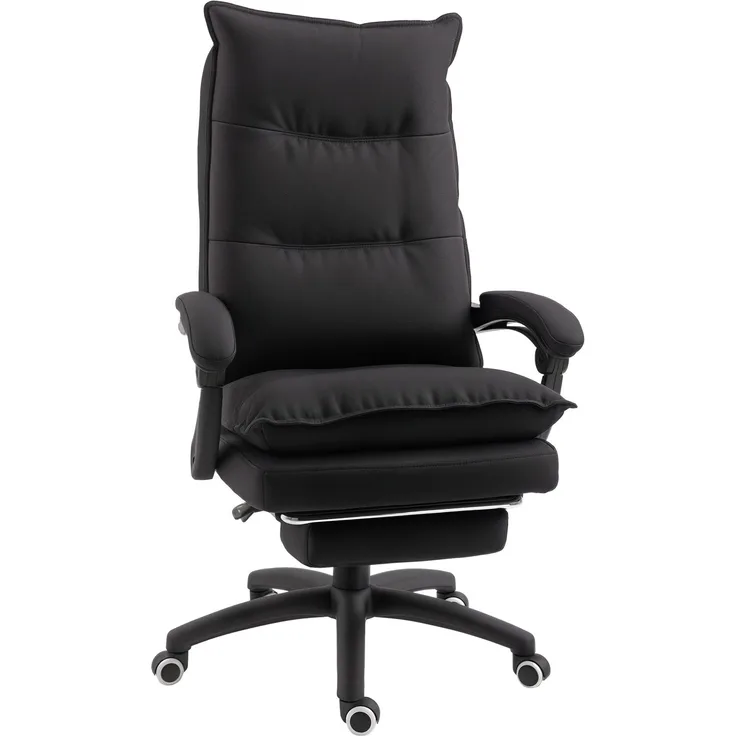 MELAYR, Bürostuhl mit Massagefunktion, 70 x 62 x 130 cm, Schwarz