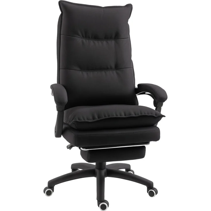 MELAYR, Bürostuhl mit Massagefunktion, 70 x 62 x 130 cm, Schwarz – Bild 1