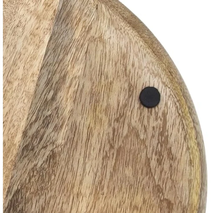 Spetebo Tablett Stilvolles Deko Tablett, Mangoholz, (natur, 1-tlg, Ø 30 cm), Landhaus Holz Kerzenteller mit Rand – Bild 5