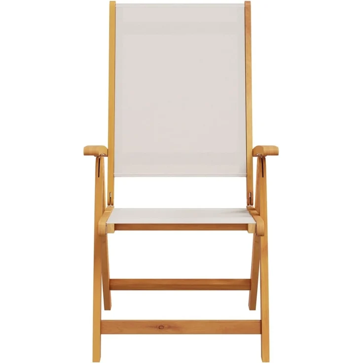 vidaXL Gartenstühle 2 Stk. Klappbar Massivholz Akazie und Textilene 4008421 – Bild 3