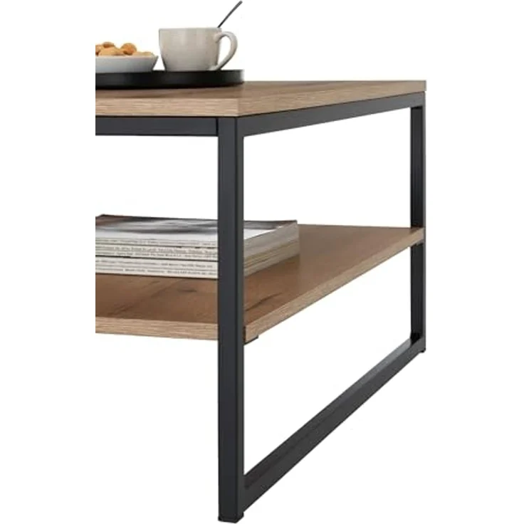 moebel-dich-auf Couchtisch KUBUS (in Evoke Eiche Dekor, quadratisch, Metallgestell), (BxHxT) 75x40x75 cm – Bild 6