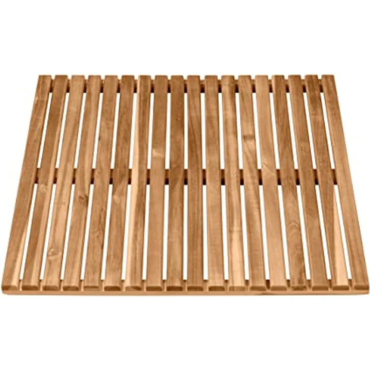 Wenko Badematte 'Indoor & Outdoor Acacia', FSC® zertifiziertes Akazienholz, 55 x 55 cm, rutschhemmend, für Innen- und Außenbereich – Bild 5