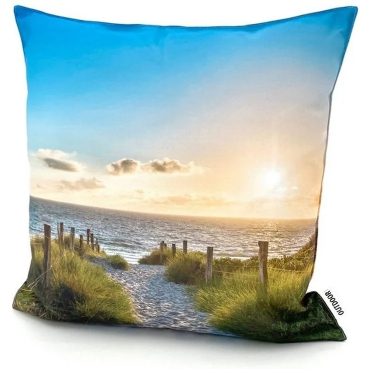 heimtexland Dekokissen Outdoorkissen 45x45 Outdoor Garten Deko Kissen, Lotus Effekt, schmutz- und wasserabweisend, inkl. Füllung – Bild 4