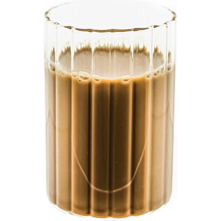 Mulex 4 Tlg. Trinkgläser Set 250 ml Riffle Design Hitzebeständig Kalt- Warmgetränke – Bild 1