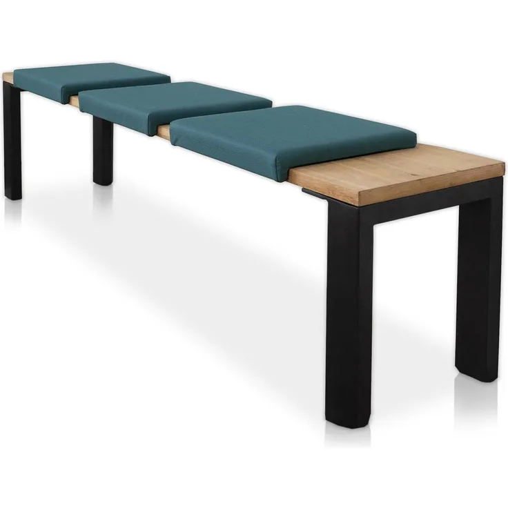 Lycce Bankauflage Sitzkissen Klemmkissen mit 1 Leiste 35cm Klemmtiefe Lederimitat, (1 St)