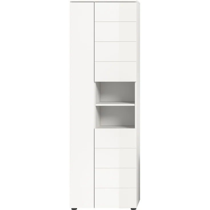 Hochschrank (B/H/T: 60x190x34 cm) in weiß hochglanz tiefzieh – Bild 2