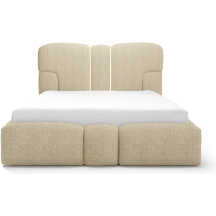 Polsterbett Schlafzimmerbett JORDAN 140x200cm Komplettset in Stoff Doha Beige – Bild 5
