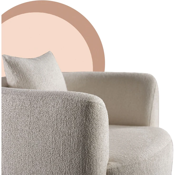 Sitzgruppe/Sofa Set - Wohnzimmergarnitur "Luma" 3+3+1-Beige – Bild 6