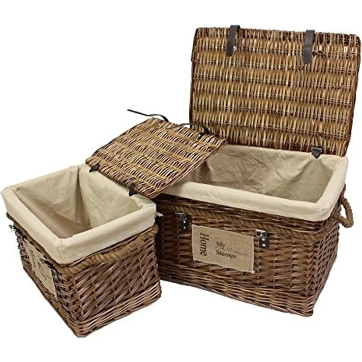 2er Set Universaltruhe My Storage Truhe Kiste Aufbewahrung Holztruhe Dekoration – Bild 4