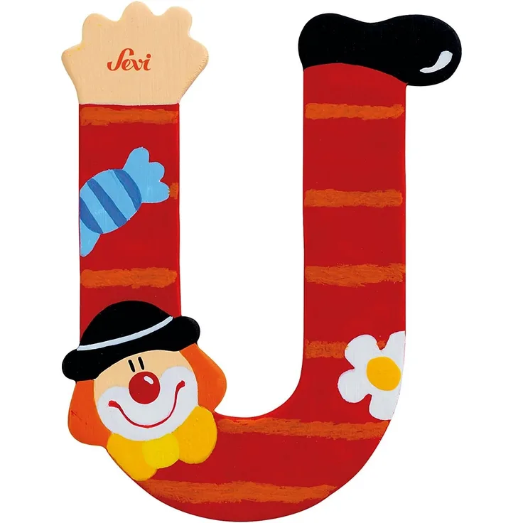 Sevi Wooden letter U Clown (81757)