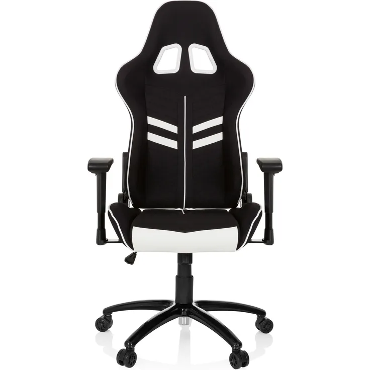hjh OFFICE Gamingstuhl LEAGUE PRO I Stoff Schwarz/Weiß
