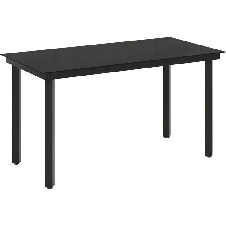 vidaXL Garten Essgruppe 7 stk. Schwarz und Cremeweiß 140 x 70 x 74 cm 3422481 – Bild 5