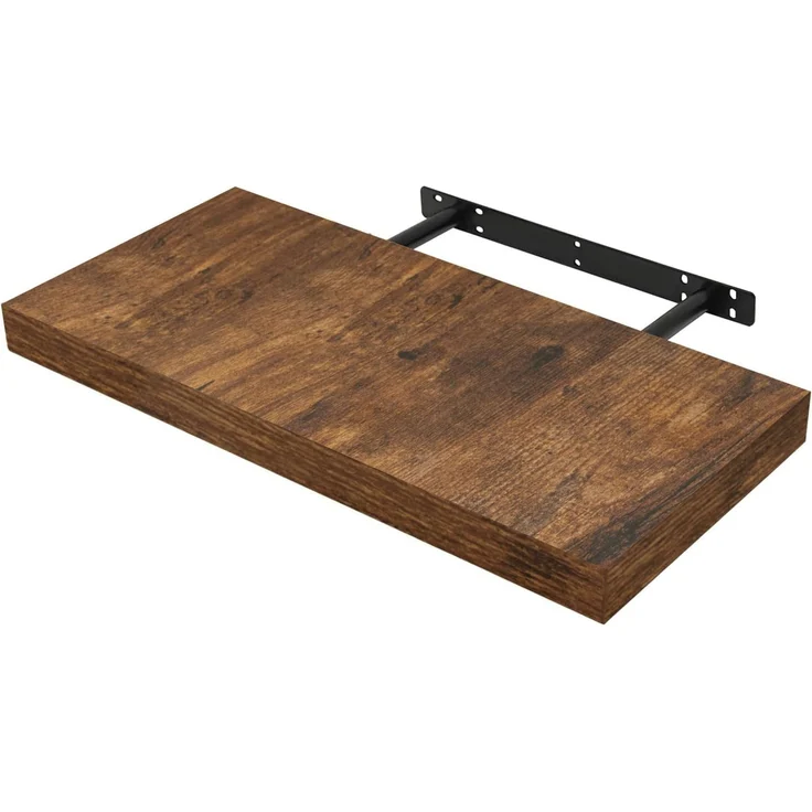 WOLTU Wandregal, Schweberegal Vintage Braun, 50 x 22.9 x 3.8 cm, MDF 1er