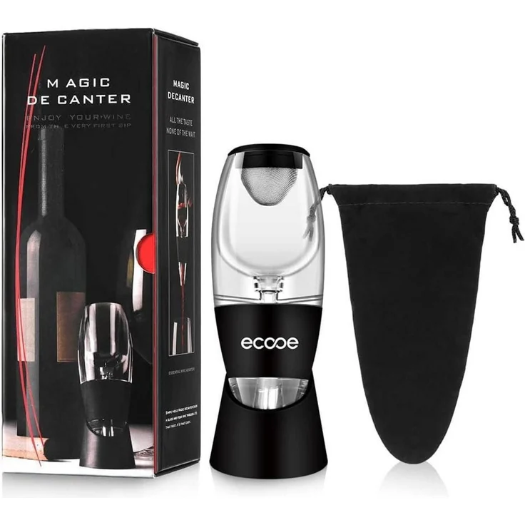 ecooe Wein Dekanter Aerator Set mit massivem Stand und Reisetasche – Bild 1