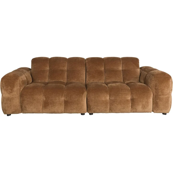 HACKMAN 3-Sitzer Sofa Velours Cognac von DUTCHBONE – Bild 2