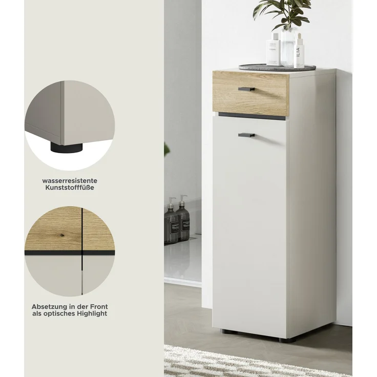 Aqua Standschrank in Kaschmir Melamin – Bild 8